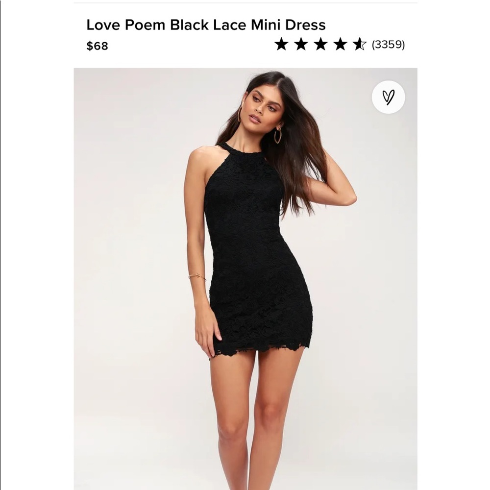 Lulus Black Lace Dress